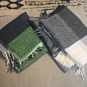 Cozy Knit Scarves with Fringe